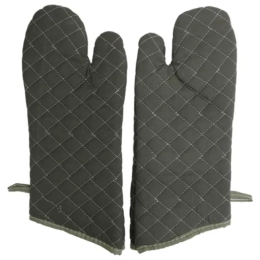 Baking Gloves Green Cotton Thick Heat Resistant Gloves for Electric Oven Kitchen Accessory