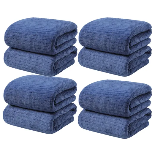 Microfiber Hair Towel Wrap - Quick Dry Curly Hair Wraps for Women Wet Hair, Microfiber Towel for Hair, Hair Drying Towel Wrap, Hair Towels for Women, Hair Turban for Wet Hair (29 ×14 Inch) 3 pc Blue