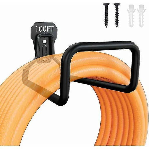 Heavy Duty Garden Hose Holder - Wall Mount Metal Hose Hook with Screws for Hose