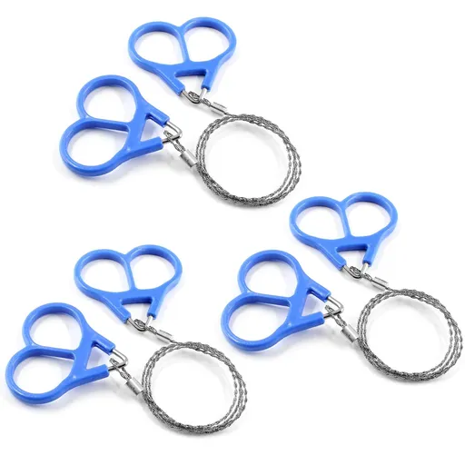3 Pack Stainless Steel Wire Saw Emergency Saw Kit, Camping Wire Saw Mini Backpacking Saw,Travel Chainsaw (Plastic Handle)