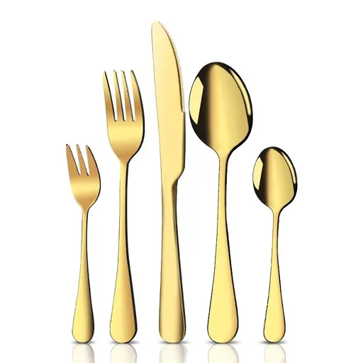 Cutlery Set Service for 1, Stainless Steel Flatware Set Include Spoons Forks Knives Tableware Utensil Set for Kitchen Home