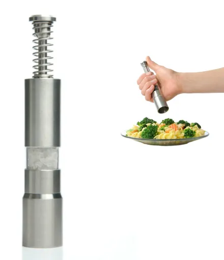 Salt And Pepper Grinder Set Or Singles, Original Pump & Grind Cooking Gadgets, Spice Grinder, Pepper Mill, Salt N Pepper Grinders