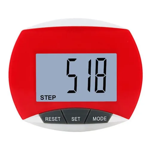 3D pedometer Step Counter 3D Walking Pedometer with Clip and Lanyard Accurate Step with Large Display -4pcsColor random