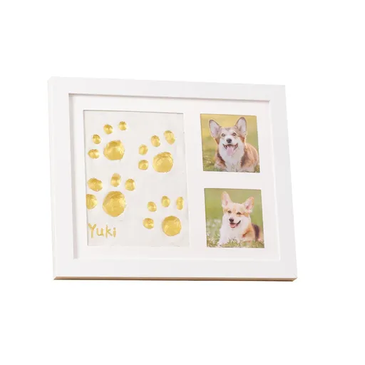 Keepsake DIY Handprint Footprint Photo Frame Kit for Pets or Memories - White