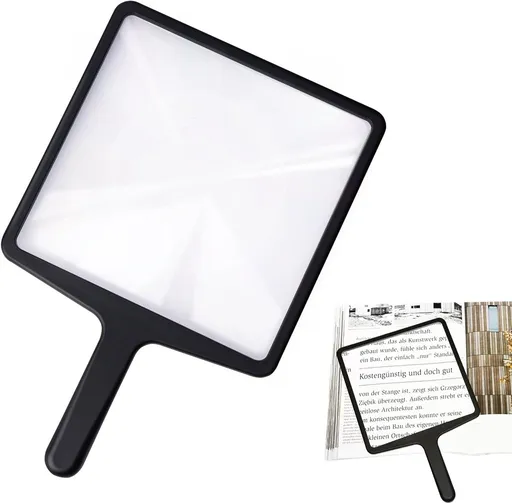 3X magnifying glass - reading magnifier - Reading magnifier for the visually impaired - Fresnel magnifying glass - Handheld magnifier - Magnifying glass with 3x magnification - Reading Magnifier - Magnifying Glass For Reading - Magnifying glass - for