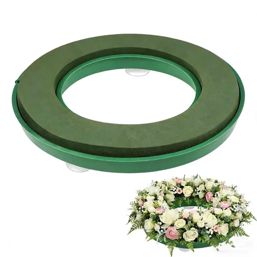 Flower Foam Rings with Suction Cups, 12 Inch Foam for Flower Arrangements, Wedding Car Decoration, Florist Supplies