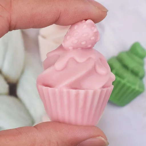 4 Pack Ice Cream Cones Strawberry Silicone Mold Raspberry Cake Raspberry Cherry Chocolate Cake Decoration Molds