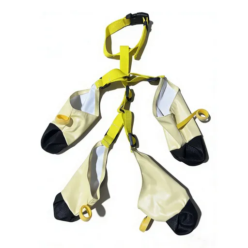 Yellow L Adjustable Dog Rain Boots - Waterproof Paw and Leg Covers with Harness-Style Support, Non-Slip Paw Protection for Rainy Walks, Mud and Wet Outdoor Use