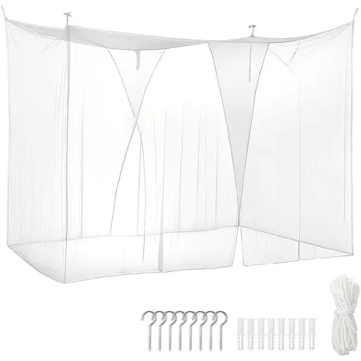 Camping Mosquito Net – Square Top Outdoor Insect Shield, No Install Large Mesh Canopy, Portable Protection Shelter for Travel Picnic Backyard Rest (1 Piece,C)