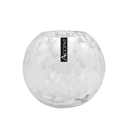 bulk 6 White Speckle Rose Bowl 16cm