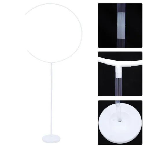 1Set White Balloon Display Rack with Base for Anniversary and Celebration