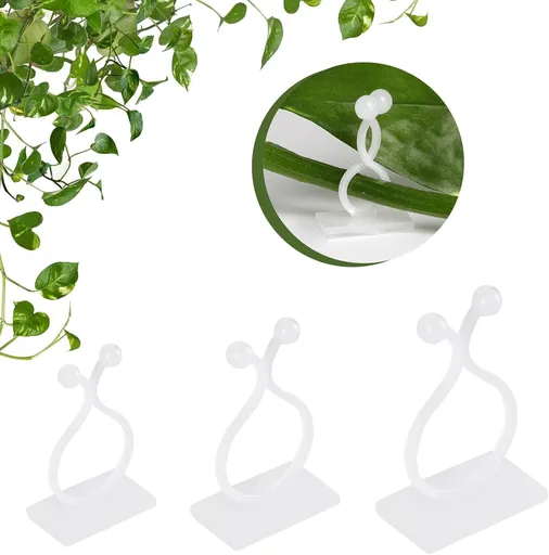 10 pcs Plant Climbing Wall Fixture Clips, Plant Fixer Self-Adhesive Hooks for Invisible Wall Vines Plant Fixation Plant Vine