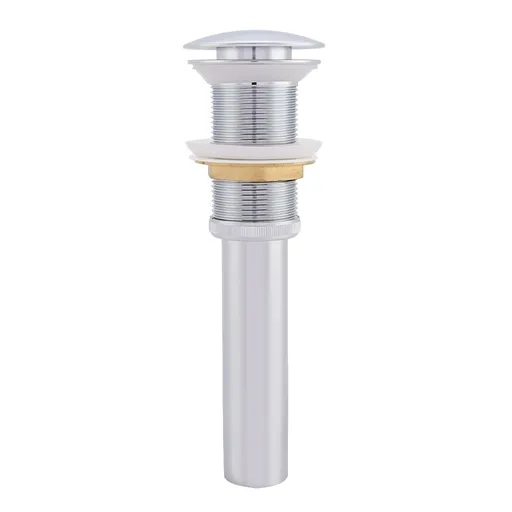 G1 1/4" Brass Bathroom Basin Sink Pop Up Drain Assembly NOn Overflow (Silver Chrome)