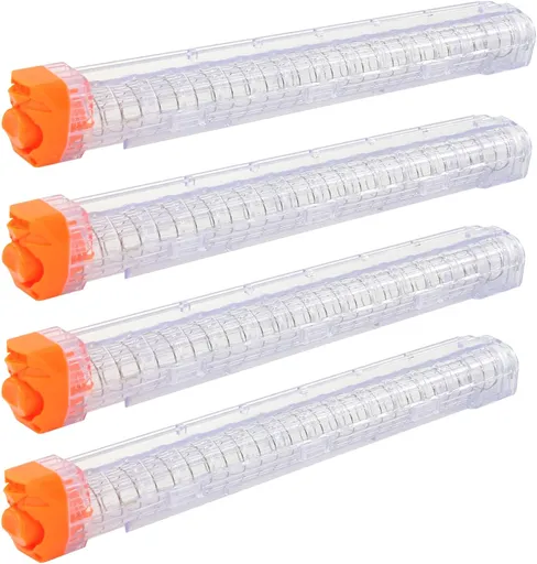 4Pcs Replacement Reload Clip 12-Round Refill Magazine Compatible for Nerf Rival Apollo XV-700 Zeue XV-1200 (Clear) 4pcs Clear