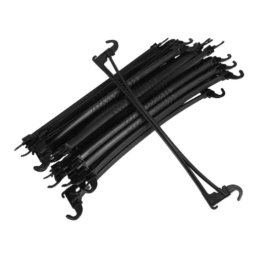 20Pcs Adjustable Black Closet Rod Plastic Bars for Space Saving Clothes Hanging