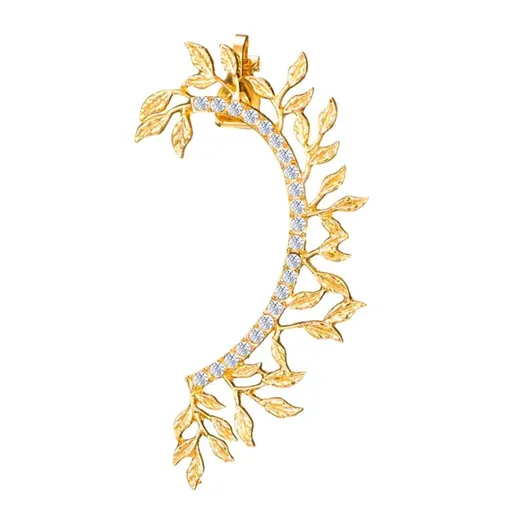 Crystal Pearl Flower Climbers Crawler Stud Earring Cute Rhinestone Resin Floral Left Ear Cuff Wrap Clip Earring Top Ear Clip