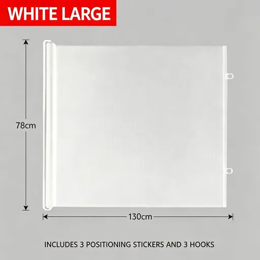 Auto Retractable Pet Safety Gate, Large Size White 78*130cm, Cat Escape‑proof Barrier Door, Indoor Partition Fence, Christmas & Halloween Household Pet Accessory, Practical Holiday Gift for Pet Owners