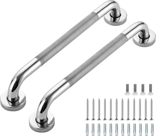 2 Pieces, Shower Grab Bars, Grab bars for toilet and shower, Non-slip stainless steel shower grab bars, Toilet grab bars, 40 cm