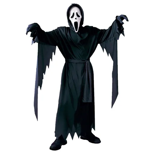 Scream Ghostface Black Halloween Costume Adult Men Size Scary Masquerade