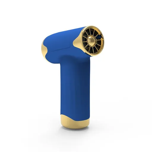 Blue Portable Cordless Turbo Fan and Hair Dryer - 20 m/s USB Rechargable Air Duster with 4 High Speeds and Compact Low Noise Design for Camping, Car Cleaning and Inflation