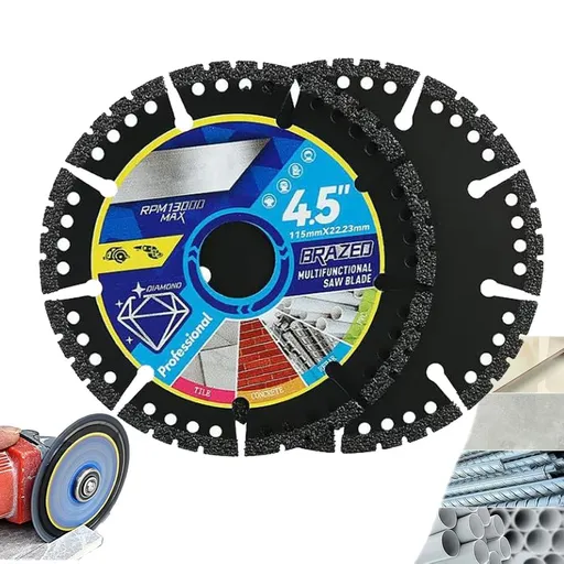 Multi-Purpose Saw Blades : Cut Through Anything for Unmatched Power and Precision, 4.5" Diamond Cutting Blades, Heavy Duty Angle Grinder Discs for Cutting Marble Quartz Stone Tile Metal Plastic