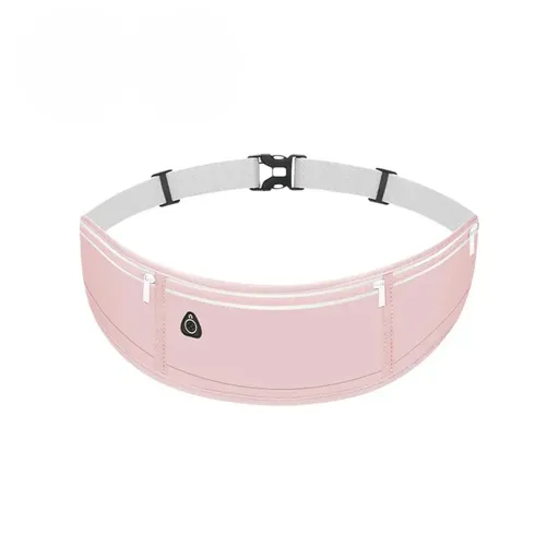 Running Waist Bag Mobile Phone Holder Fitness Sports Small Pouch Adjustable Belt - Dreamy Pink
