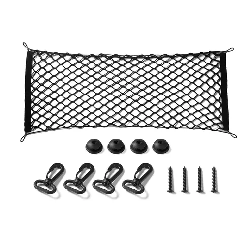 Cargo Net Stretchable, Car Exterior Accessories, Adjustable Elastic Trunk Storage Net with Hook for SUVs, Cars (35.4x15.8 Inch)