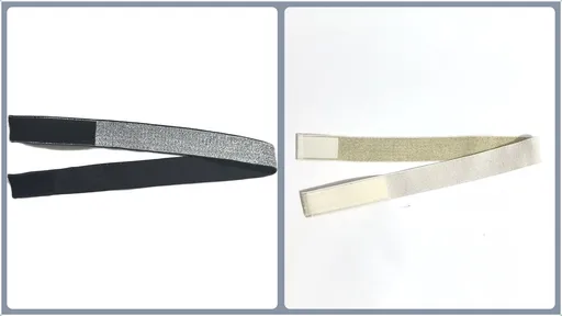 Adjustable Elastic Headband & Wig Grip Band - Comfortable and Seamless Edge Fixer for Wigs and Frontals (Bright Silver + Light Gold)