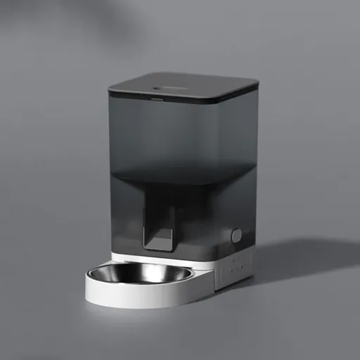 Automatic Pet Feeder WiFi Control 4L Grey Stainless Steel Bowl