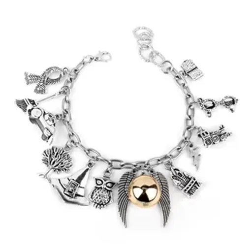 Bracelets Jewelry Set Wizardry Themed Adjustable Bracelet Birthday Gift For Kids Girls Women-Metal Snitch Wing Bracelet