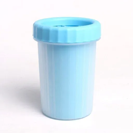 Blue small size Pet Paw Cleaner Cup Portable Dog Paw Washer with Soft Silicone Bristles TPR Silicone Cleaning Cup for Muddy Paws Dogs and Cats