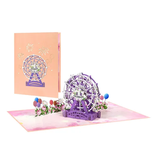 Ferris Wheel Love Pop Up 3D Greeting Card,Valentine's Day Card for Girlfriend,Anniversary Card,Birthday Card for Wife