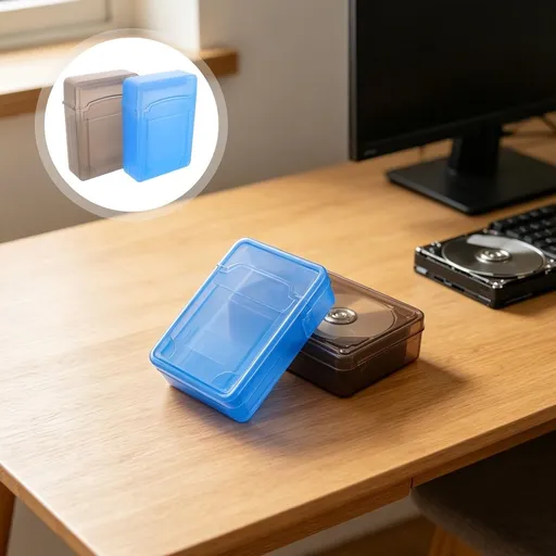 Compact External Hdd Enclosure, Stylish, Durable, Assorted Color, 2Pcs