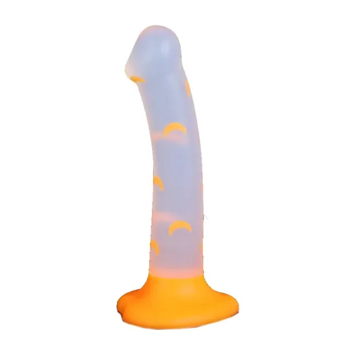 House Of Dasein Cute Jelly Soft Dildo Gspot Masturbator Silicone Luminous Anal Butt Plug - Yellow