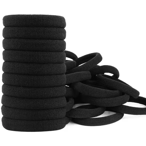 20 Pieces Large Cotton Stretch Hair Ties Bands Rope Ponytail Holders Headband for Thick Heavy and Curly Hair(large）