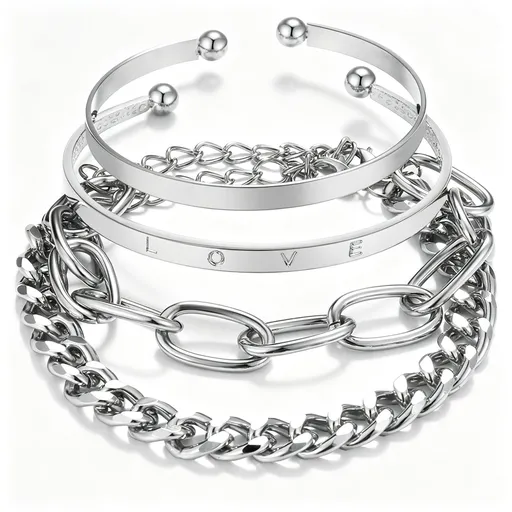 Retro Irregular Bracelet Set Women Layered Bangle Set Minimalist Hand Jewelry h55225 Ideal Christmas Gift
