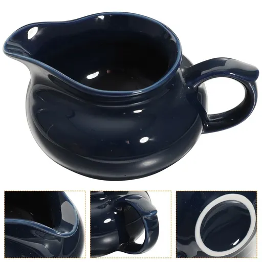 Gravy Serving Boat Ceramic Multi-Function Sauce Pot 1Set 4.7X4.7X2.4in