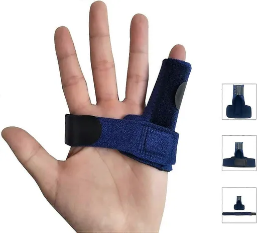 Finger Brace with Gel Sleeve - Adjustable Strap for Finger Support