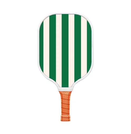 Style 4 White And Green T700 Carbon Fiber & Fiberglass Pickleball Paddle - Lightweight 220g with Anti-Slip TPU Grip for Training & Competition