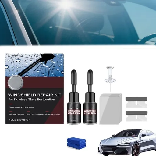 Windshield Crack Repair Kit, New Windshield Chip Repair Kit, Glass Repair Liquid for Cracks, Car Glass Repair Kit for Windshields, Mirrors, Glasses, All Crack Types