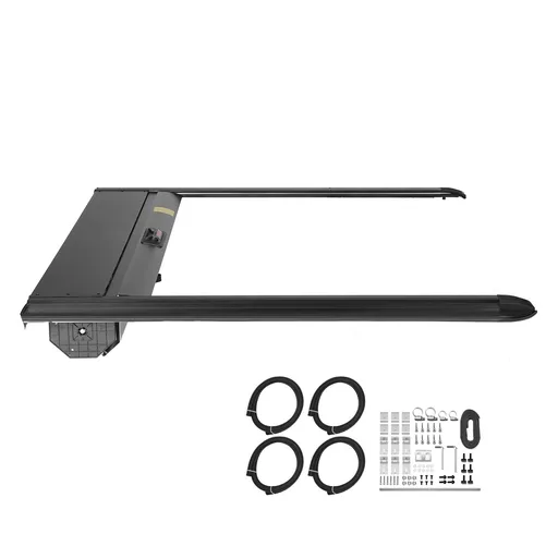 Retractable Tonneau Cover, 5.8 ft Hard Tonneau Cover with Built-in Drainage Pipe for 2021-2024 Chevy/GMC Silverado/Sierra 1500 Crew Cab, Customized Hard Tonneau Cover with Double-Lock & T-Slot
