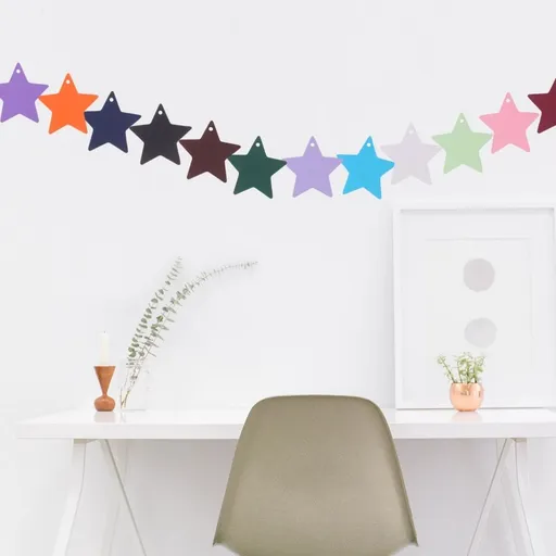 200Pcs Star Shaped Paper Labels in Assorted Colors with Hemp Rope for Holiday Crafts