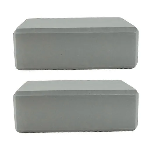 2 PCS Yoga Accessories Yoga Block Yoga Rectangular Bloster Pillow Cushion Anti-skid High Density EVA Exercise Block (Grey)