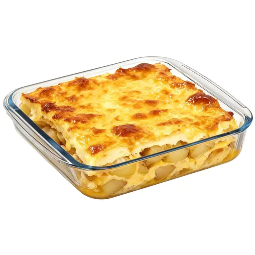 Glass Baking Pan, Glass Baking Dish, Oven Safe Square Glass Baking Pan, Tempered Glass Baking Dishes For Oven, Casserole Dish for Cooking, Broiling, Serving, 1.8 L/ 60.87oz, 8.7" x 8.7" x 2