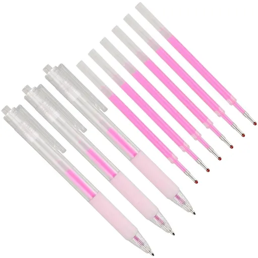 3pcs Eyebrow Practice Marking Pen Pink Plastic - Tattoo Mapping Tool