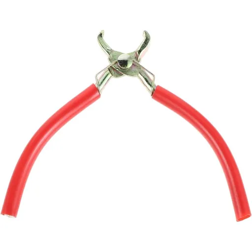 Handheld Chestnut Opener Clamp with Iron and Plastic Red Grip for Hazelnut and Nut Shelling