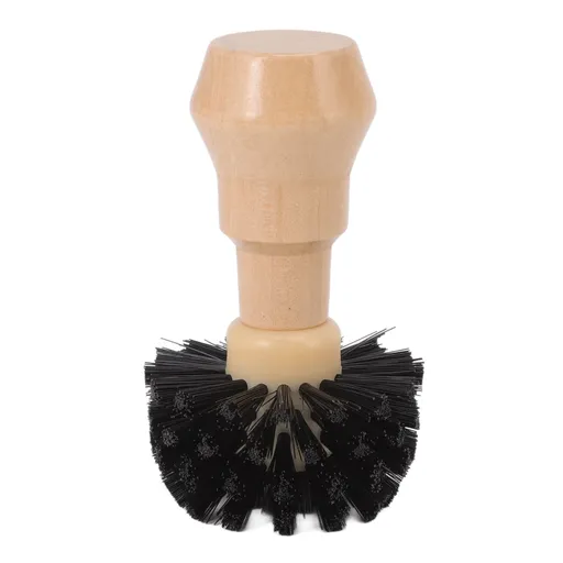 Portafilter Cleaning Brush Professional Portable Coffee Tamper Cleaning Brush with Wooden Handle for Kitchen Tool 58mm/2.28in