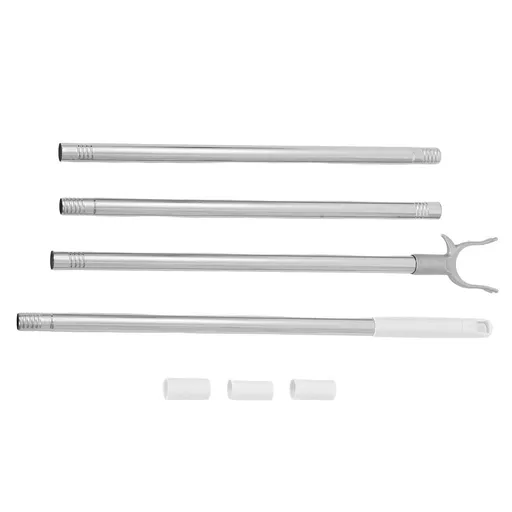 Stainless Steel Clothes Rod, Silver, Adjustable and Sturdy for Home Use
