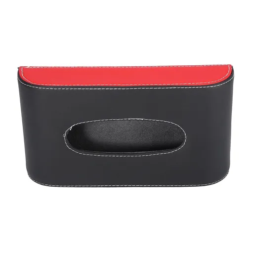 Car Tissue Holder, Leather Sun Visor Napkin Dispenser, Rectangular Paper Carton Mask Holder with Tissue Refill