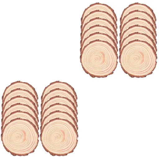 DIY Wood Slices Unfinished Multi Colored Wooden Rounds for Home Decor and Crafting